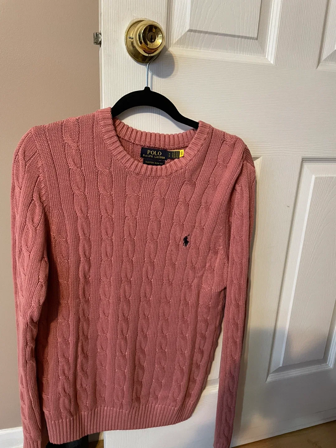 Polo Ralph Lauren Pink Cable Knit Sweater - Size S