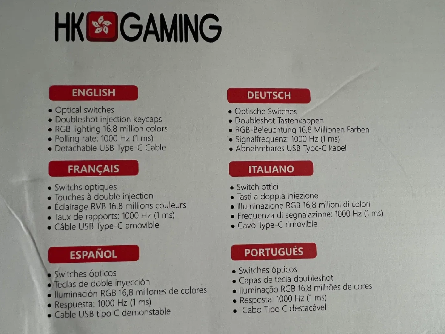 HK Gaming GK61 60% Optical Keyboard - Lilac image indicator(3)