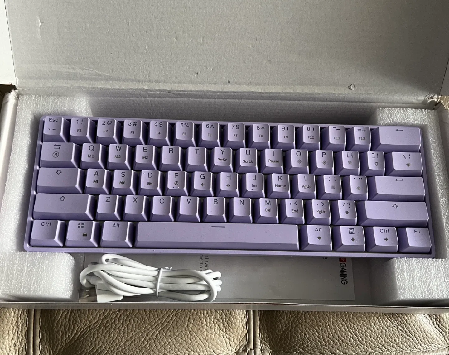 HK Gaming GK61 60% Optical Keyboard - Lilac image indicator(6)