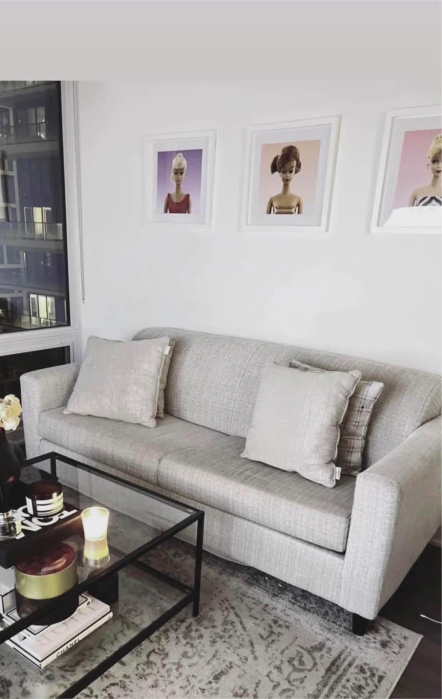 Beige Sofa w/ Queen size Pull Out Mattress