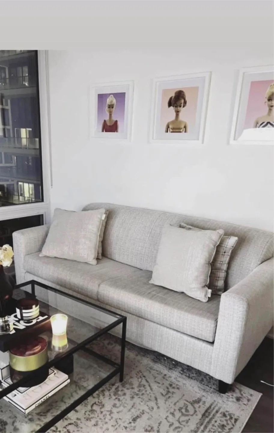 Beige Sofa w/ Queen size Pull Out Mattress