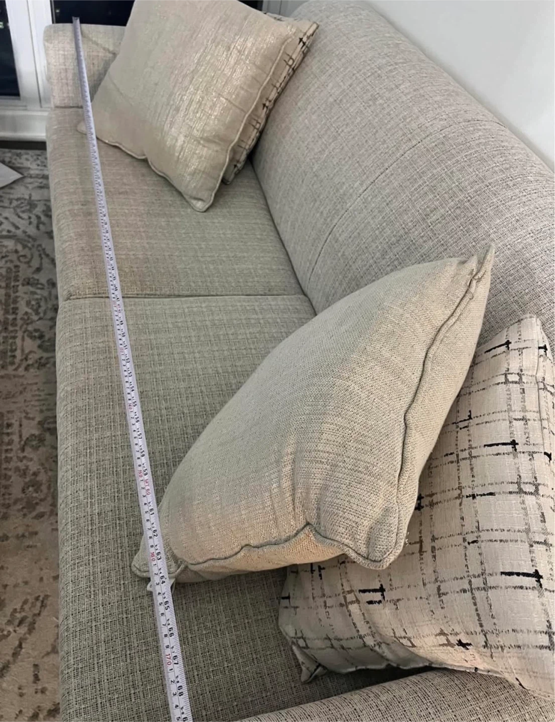 Beige Sofa w/ Queen size Pull Out Mattress - photo 3