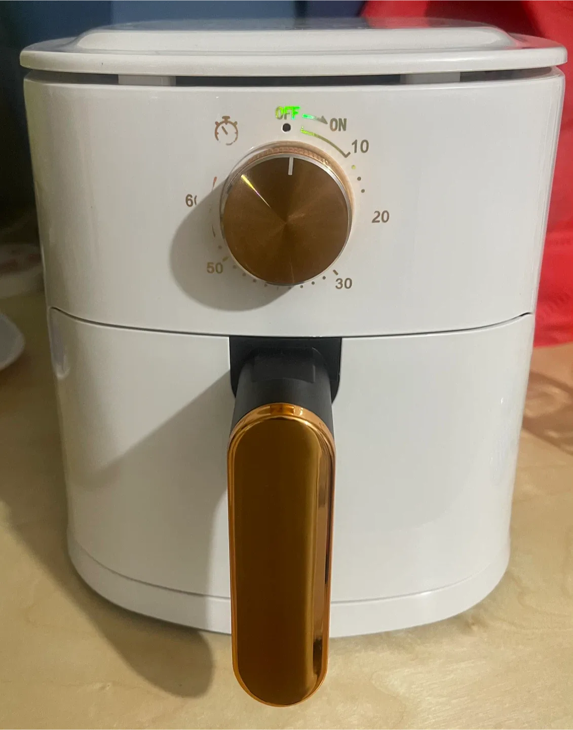 Air Fryer - White & Gold Accents