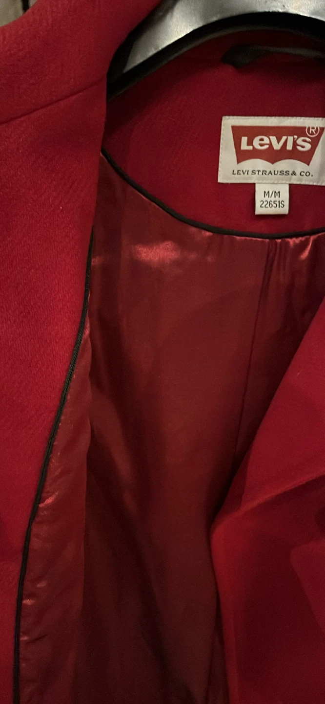 Levi's Red  pea Coat - Size M - photo 2