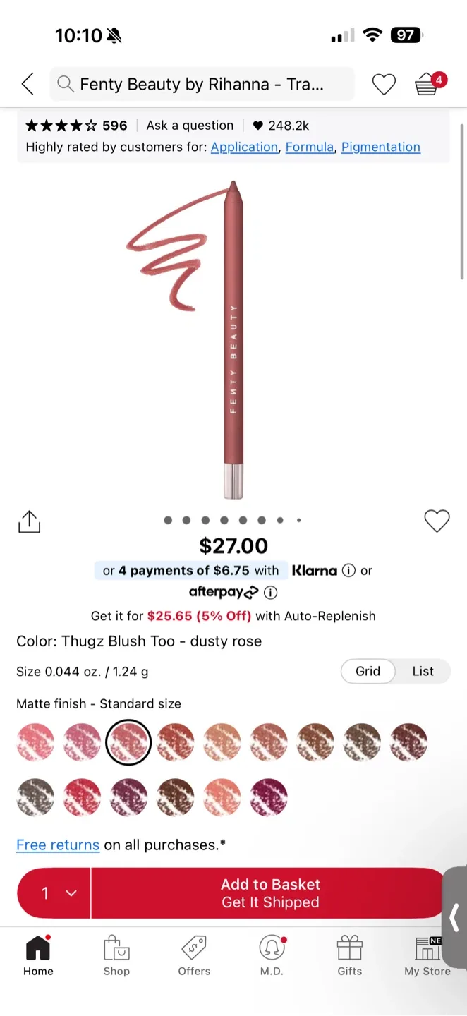Fenty Beauty Thugz Blush Too Lip Crayon