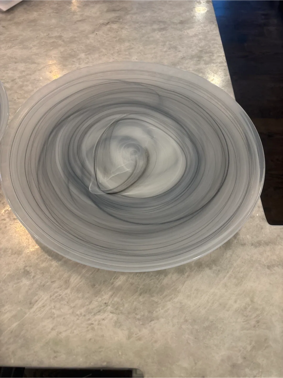 Decorative Glass Dinner Plates - set of 8