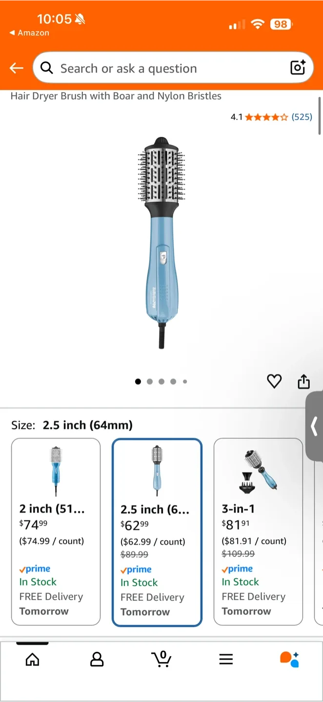 BabylissPRO Nano Titanium Rotating Hot Air Brush - 2"