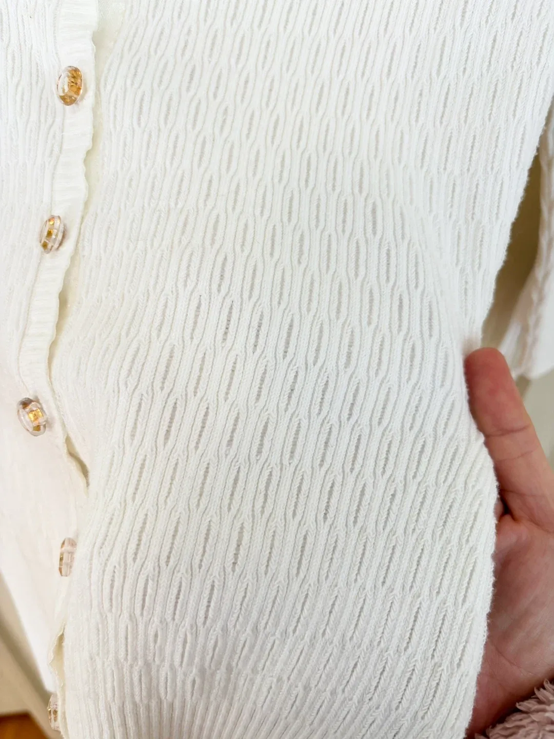 Guess White Knit Cardigan - Size M image indicator(5)