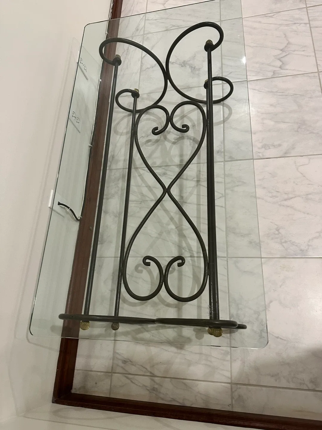 Glass Top Coffee Table with Metal Base image indicator(4)