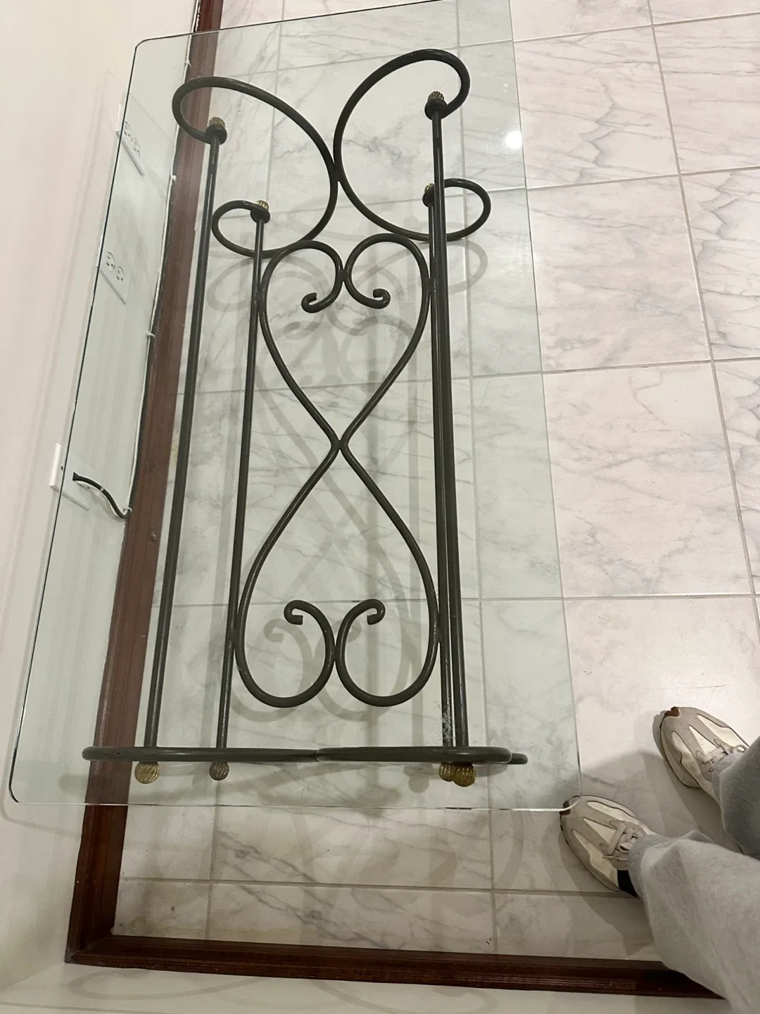 Glass Top Coffee Table with Metal Base image indicator(3)