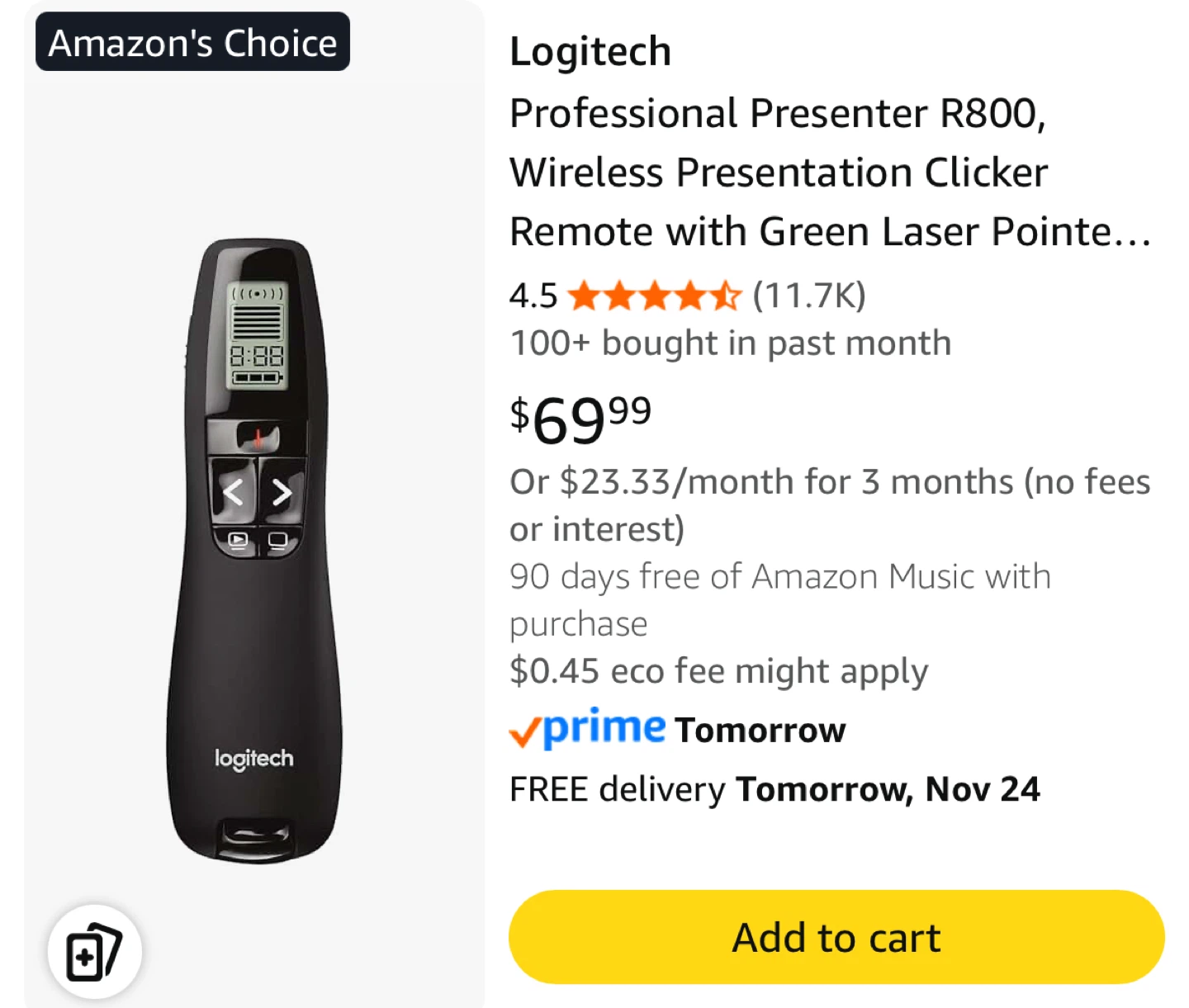 Logitech R800 Wireless Presenter - photo 4