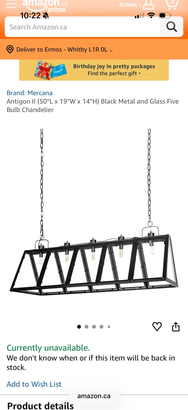 Mercana Antigon I Chandelier - New in Box!