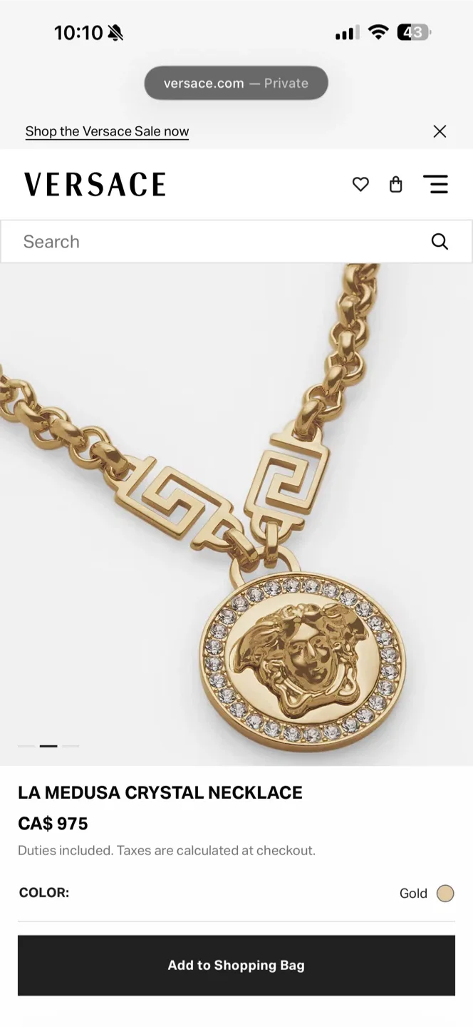 Versace Gold Chain Necklace image indicator(3)