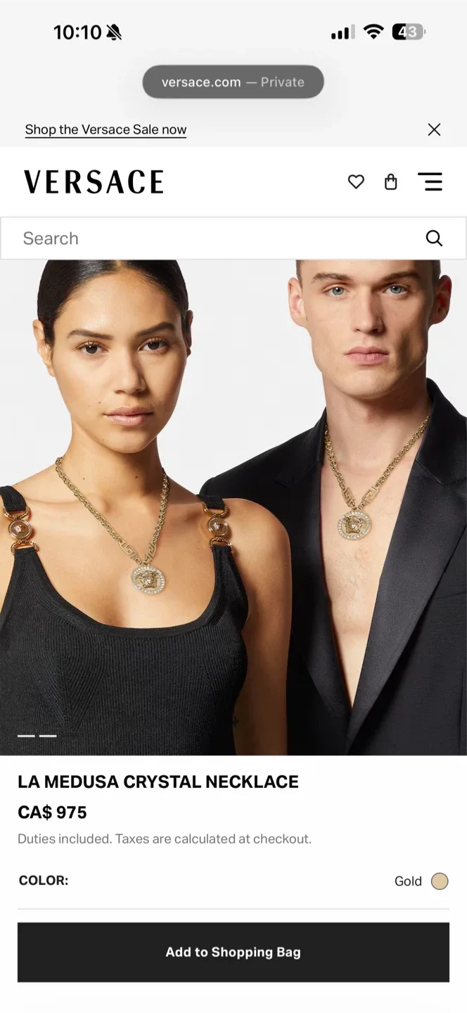 Versace Gold Chain Necklace image indicator(4)