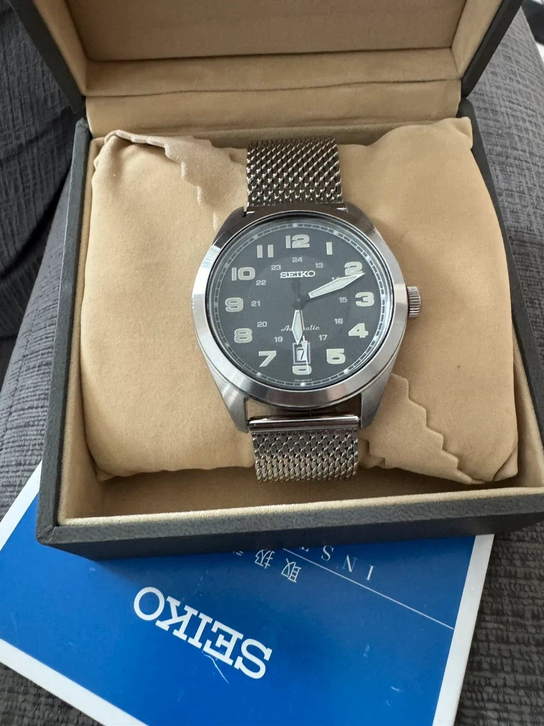 Seiko 43mm Automatic Field Watch SRPC85 4R35-02W0 image indicator(2)