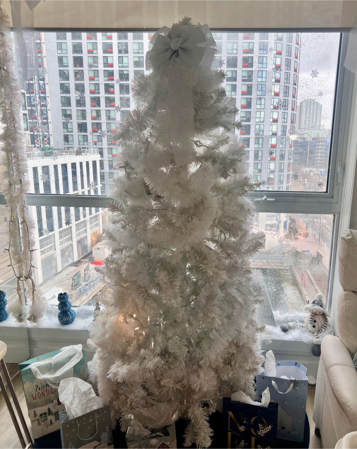 Big white Christmas tree - photo 4