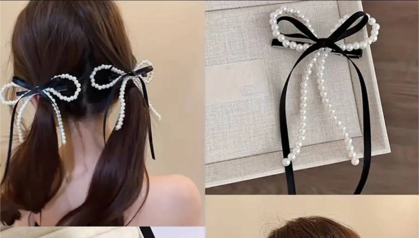 Pearl Bow Hair Clip - photo 4