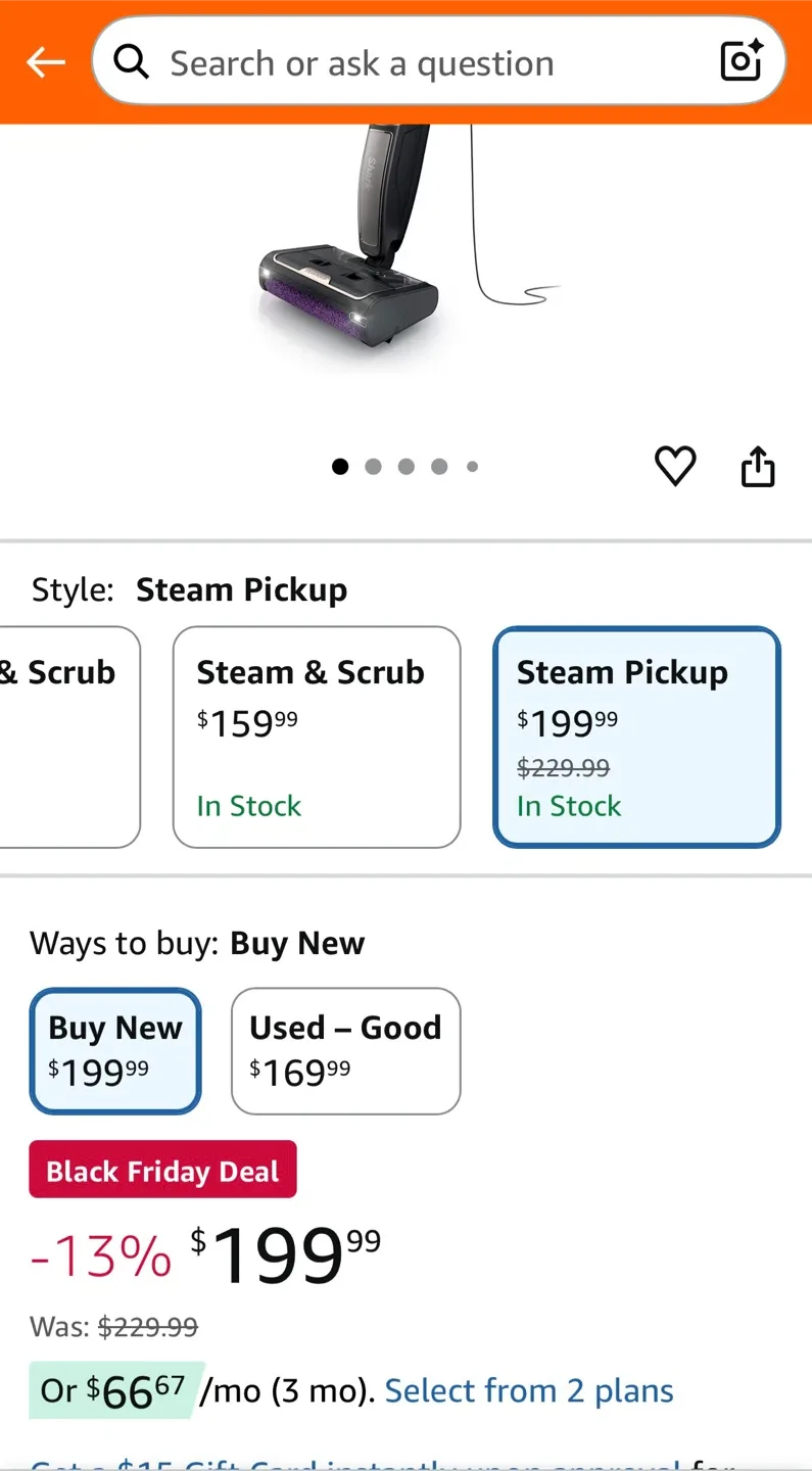 Shark Steam Pickup 3 in 1 SD200 Series image indicator(6)