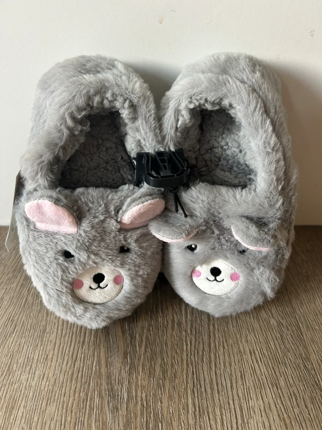 George girls Grey Bear Slippers - Size 13-1 image indicator(3)
