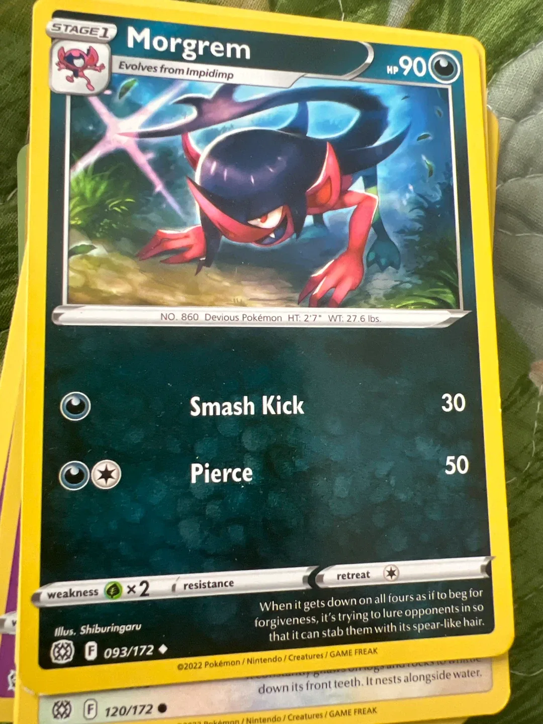 Morgrem Pokemon Card - Stage 1