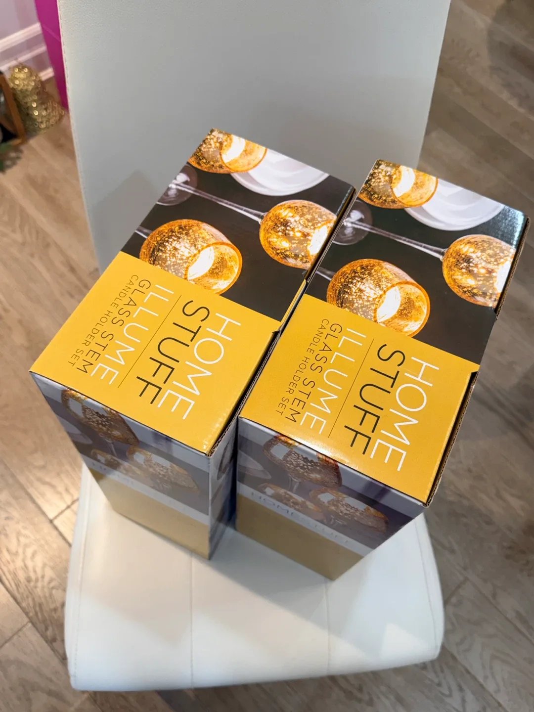 Holiday Gift- Illume Glass Stem Candle Holder Set - 2 boxes image indicator(5)