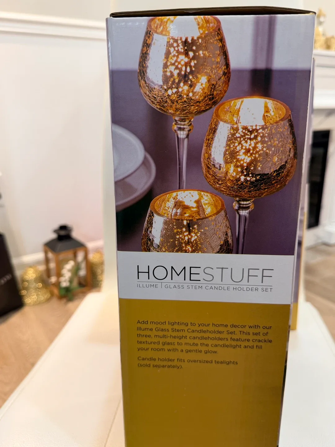 Holiday Gift- Illume Glass Stem Candle Holder Set - 2 boxes image indicator(3)