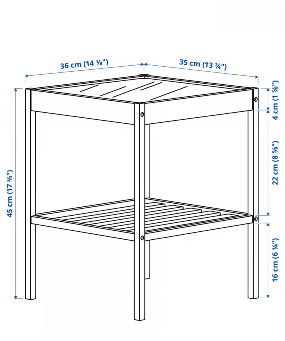 IKEA RÅGRUND Bamboo Shelf Table