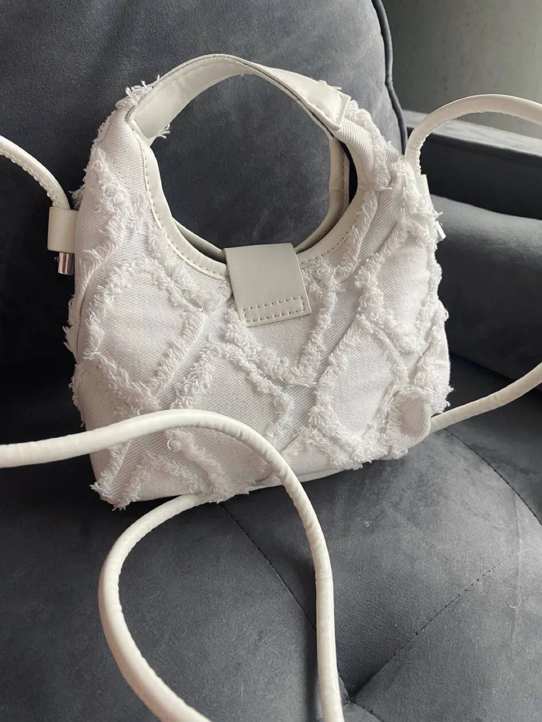 White Denim Handbag image indicator(5)