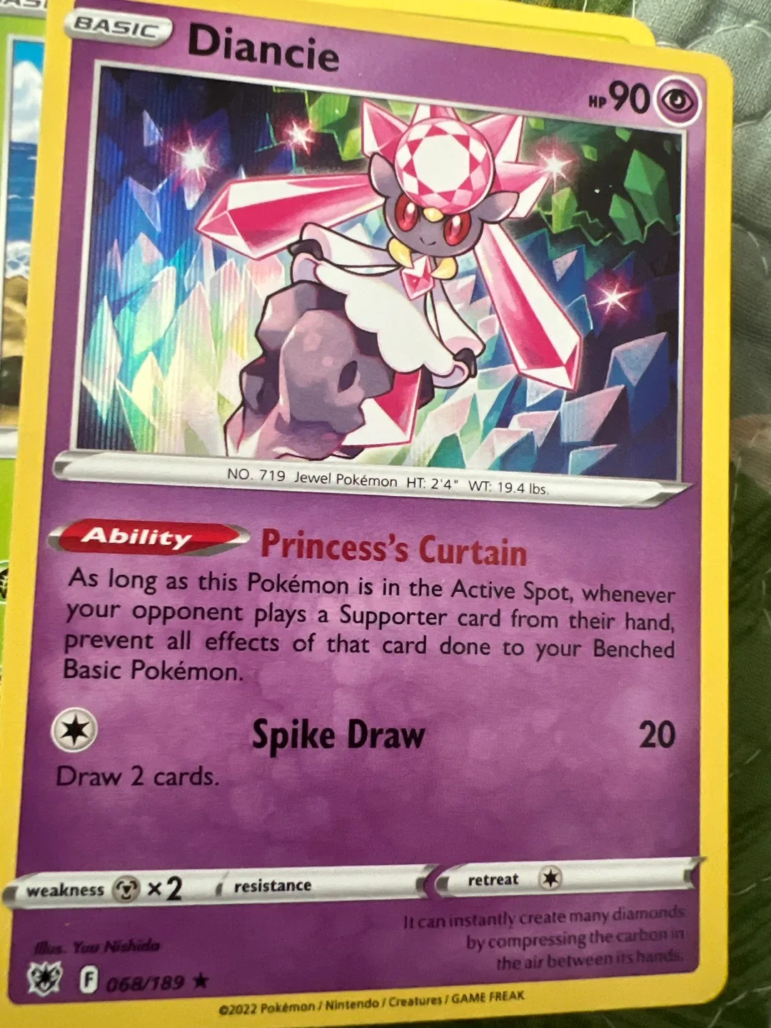 Diancie Pokemon Card