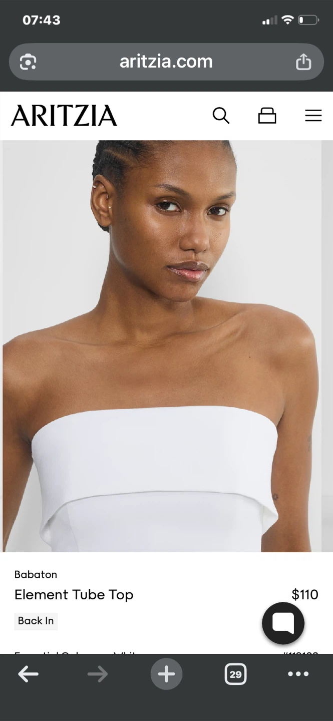 Aritzia NEW Babaton Element Tube Top - White