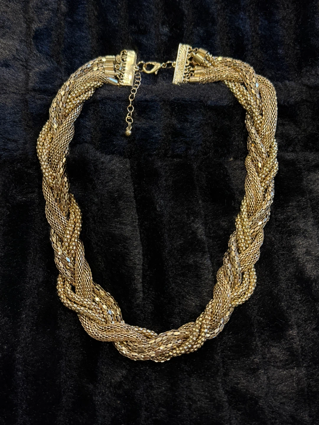 Gold Braided Statement Necklace - photo 3