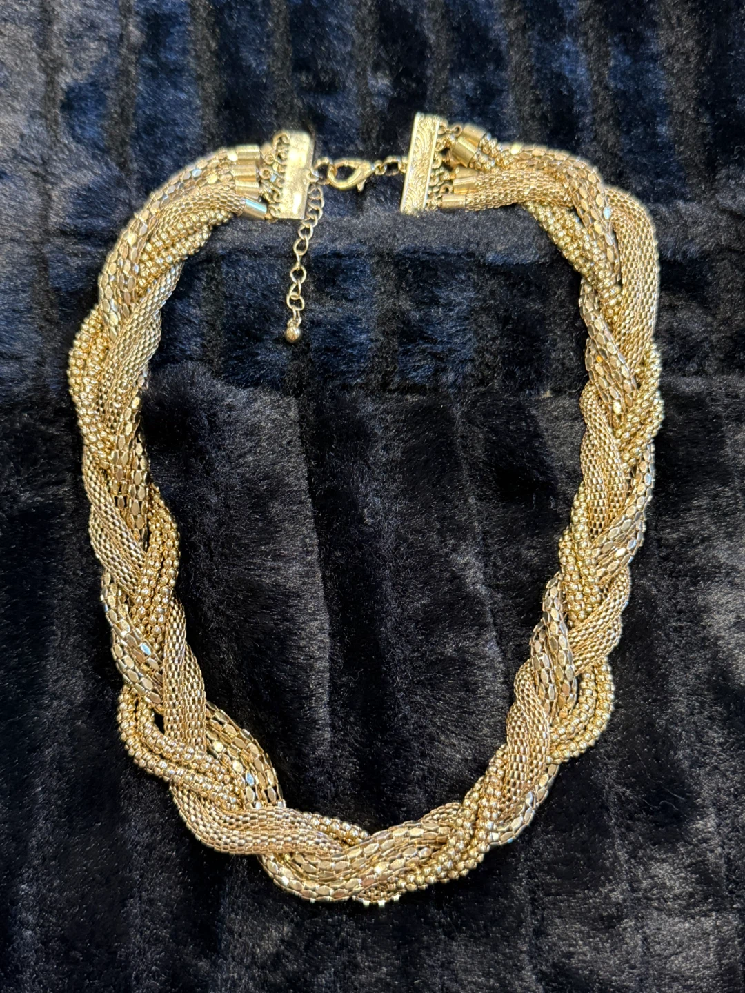 Gold Braided Statement Necklace