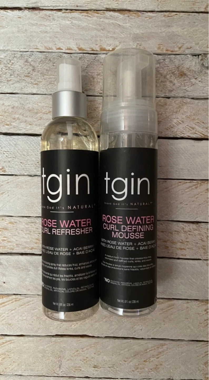 TGIN Rose Water Curl Refresher & Defining Mousse