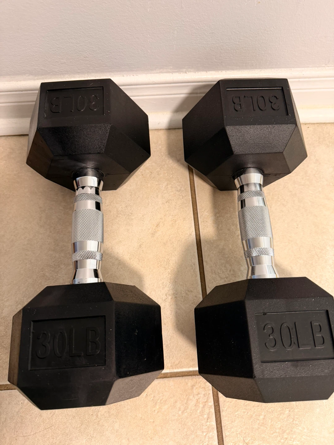 30 LB Hex Dumbbells - Pair