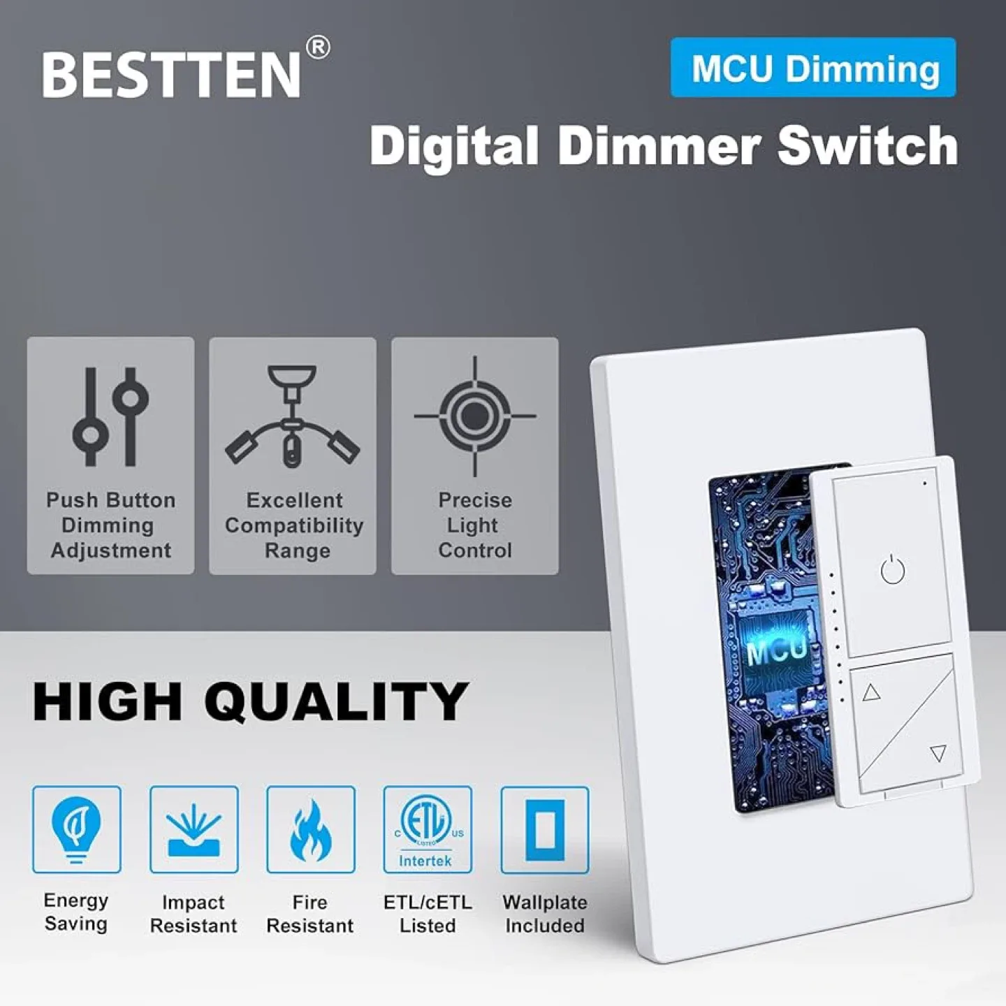 BESTTEN Digital Dimmer Switch - New! image indicator(2)