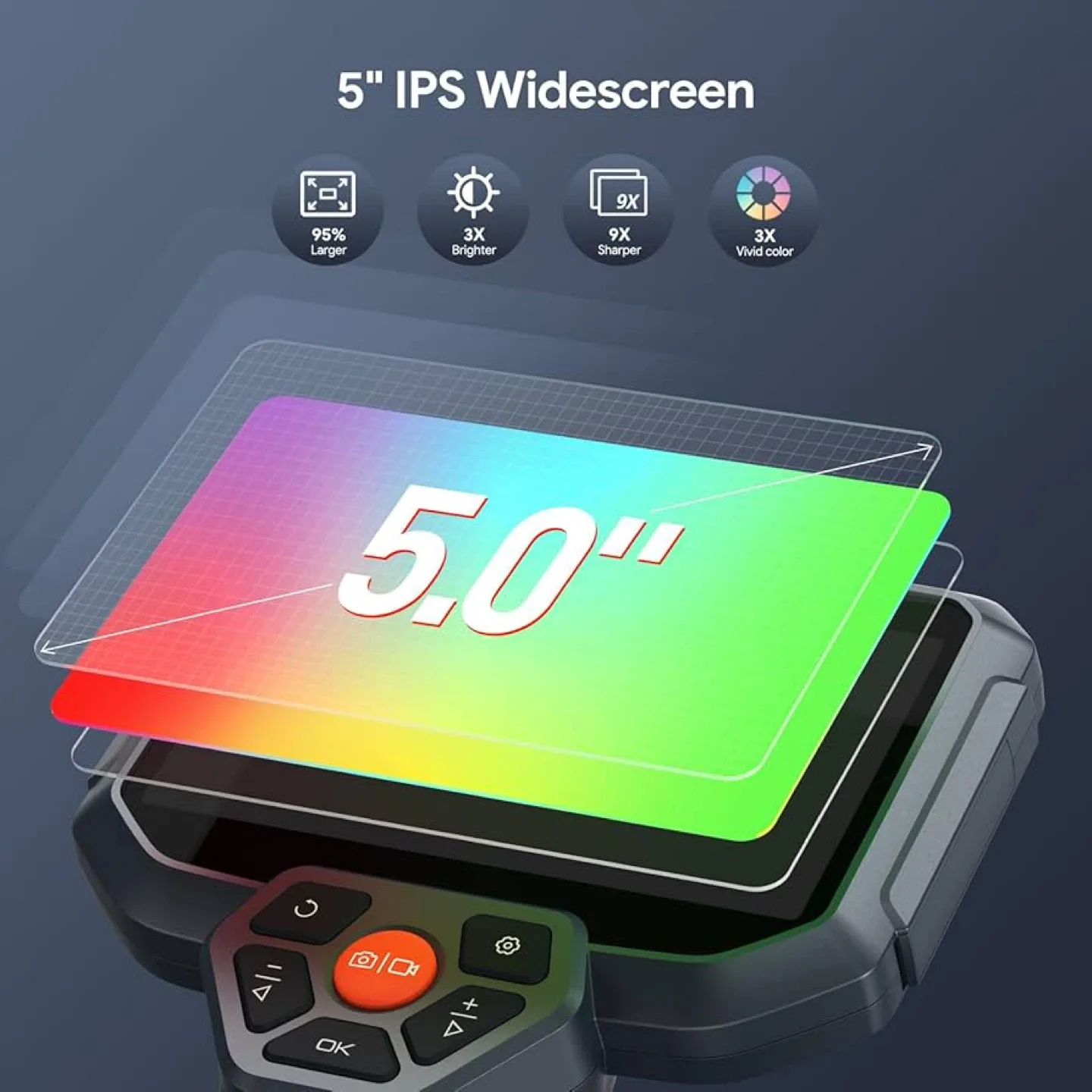 DEPSTECH Endoscope Camera, 5" IPS Screen image indicator(4)