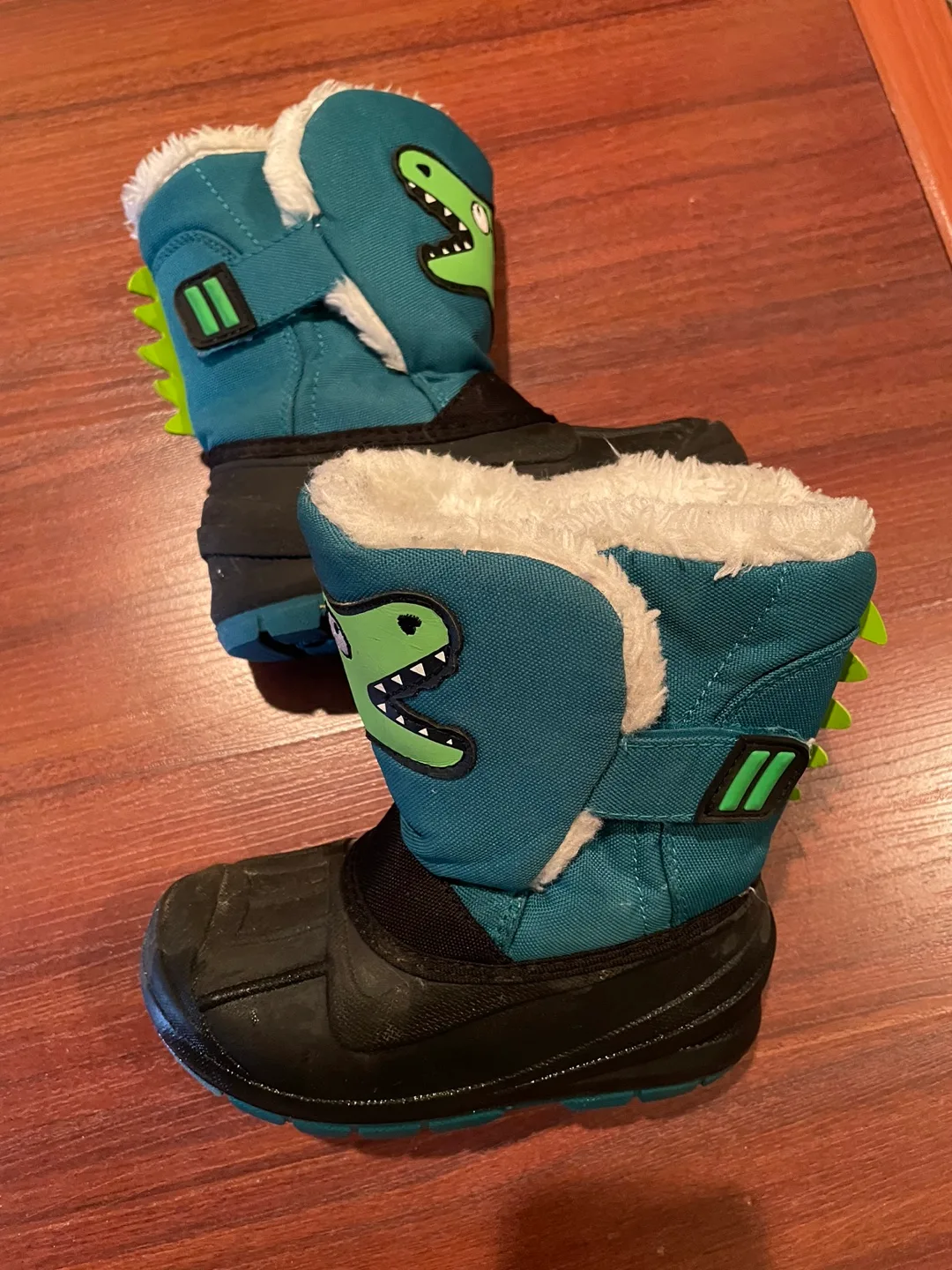 Kids Dinosaur Winter Boots - Size 9
