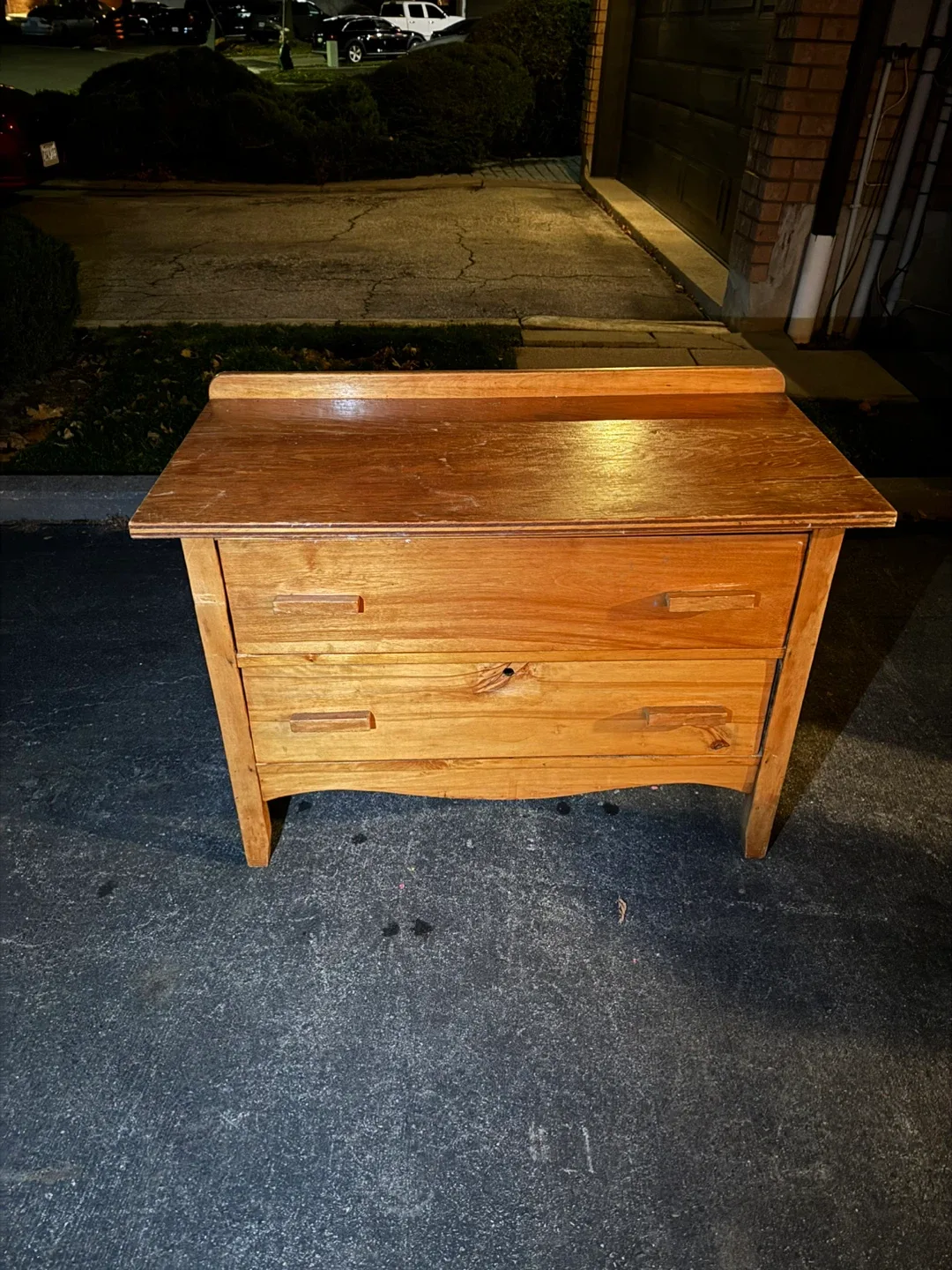 Wooden Dresser with 2 Drawers