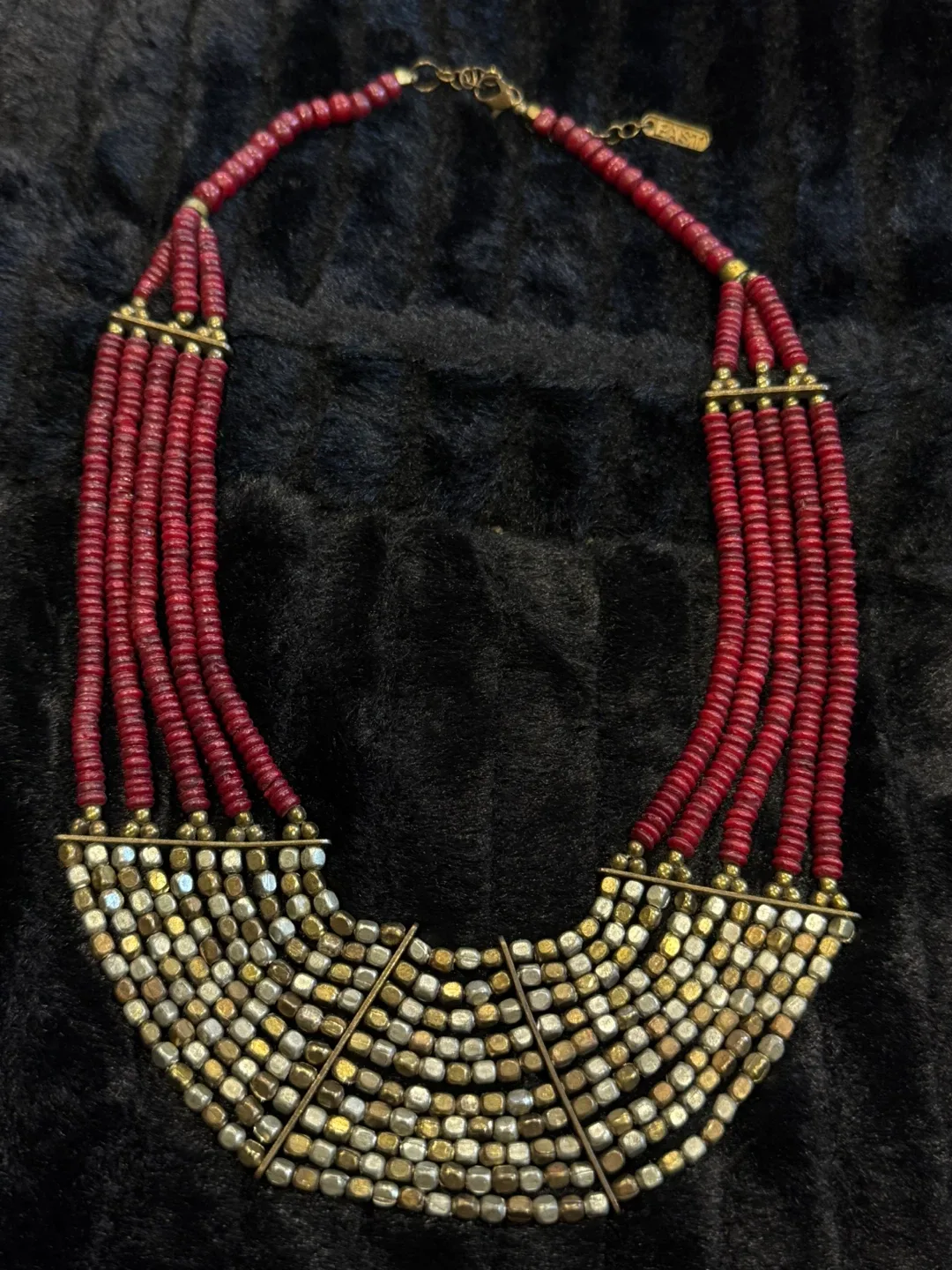 Beast Necklace - Red & Gold