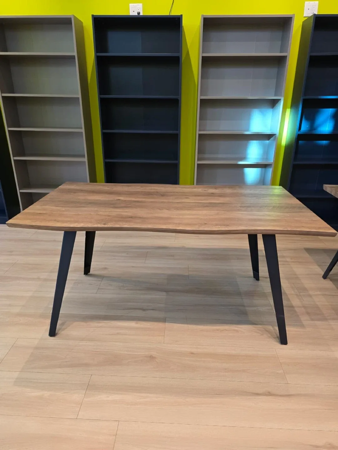 Wood Dining Table with Black Legs image indicator(3)