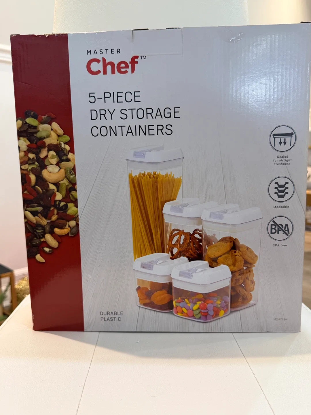 Holiday Gift Master Chef 5-Piece Dry Storage Containers