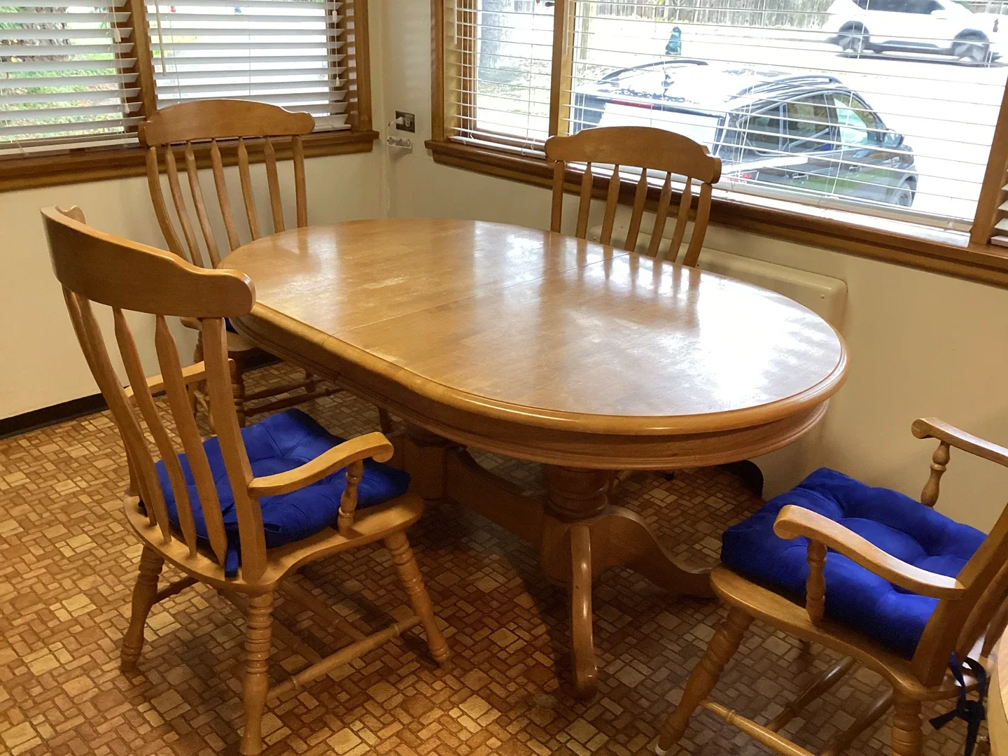 Wooden Dining Table with 6 Chairs -Must Sell!