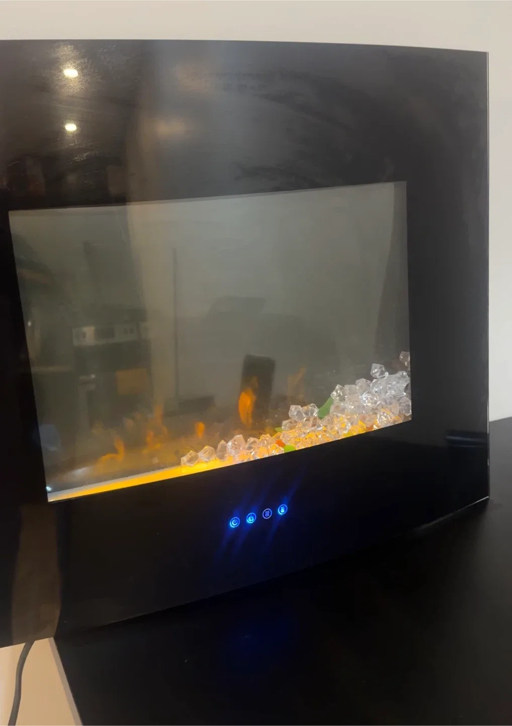 Black Electric Fireplace