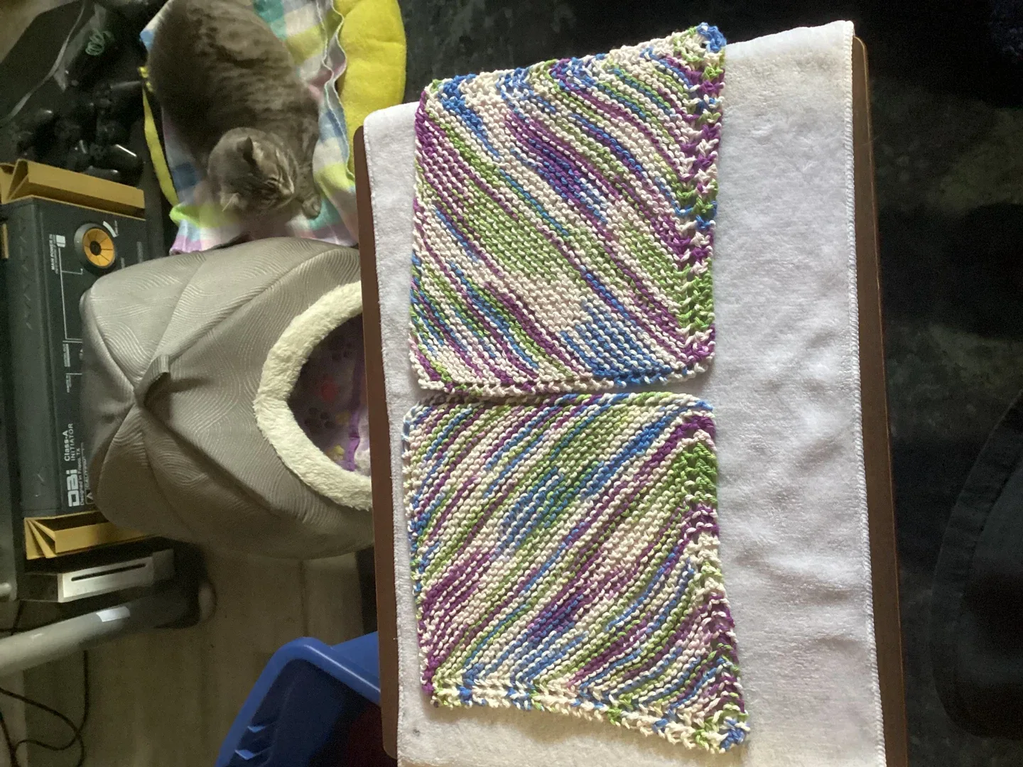 Handmade Knitted Dishcloths (Set of 2)