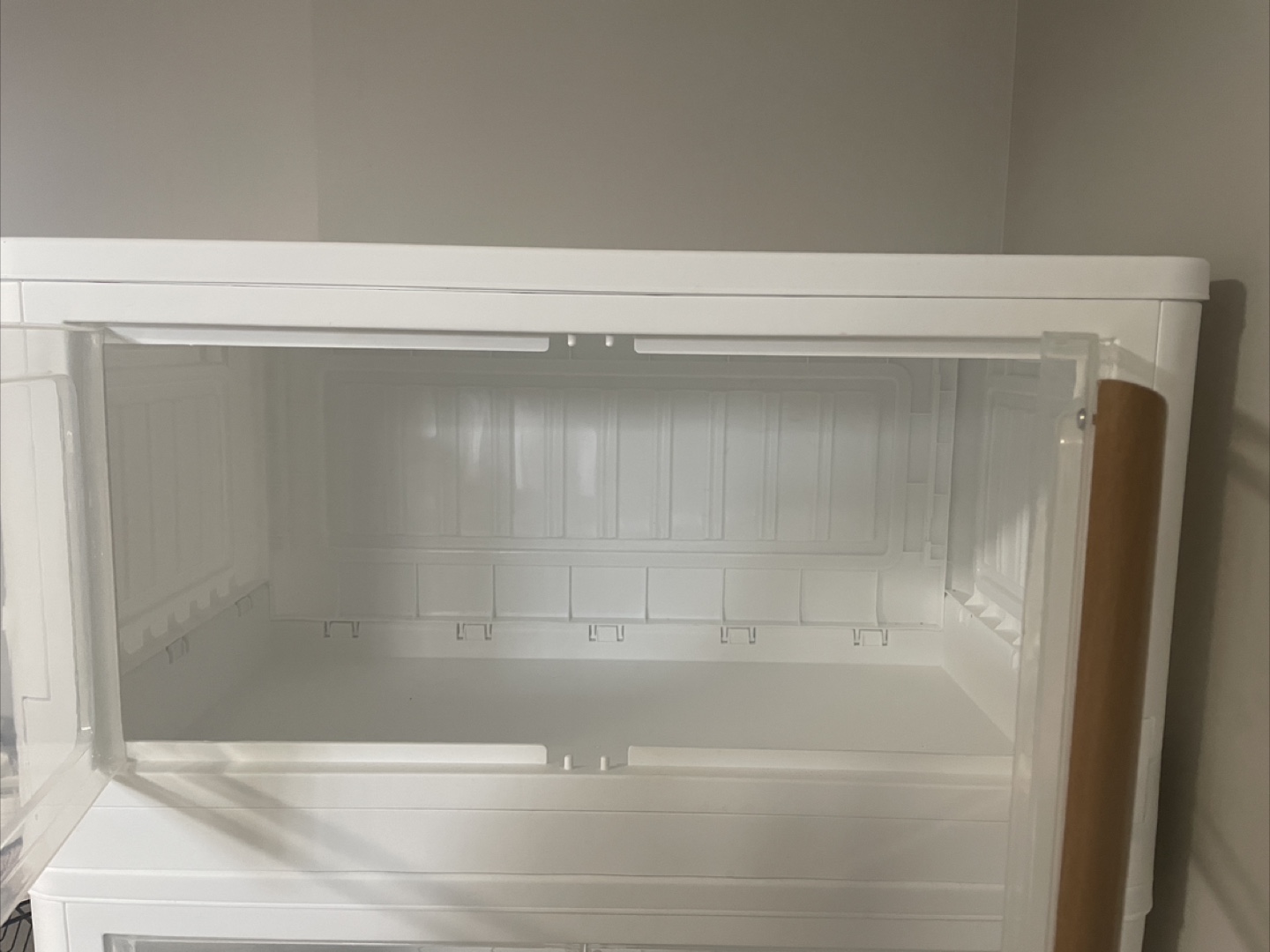 Stackable Storage Bins with Doors - White - 78qtz - photo 2