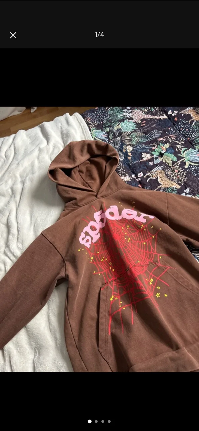 SP5DER Brown Hoodie