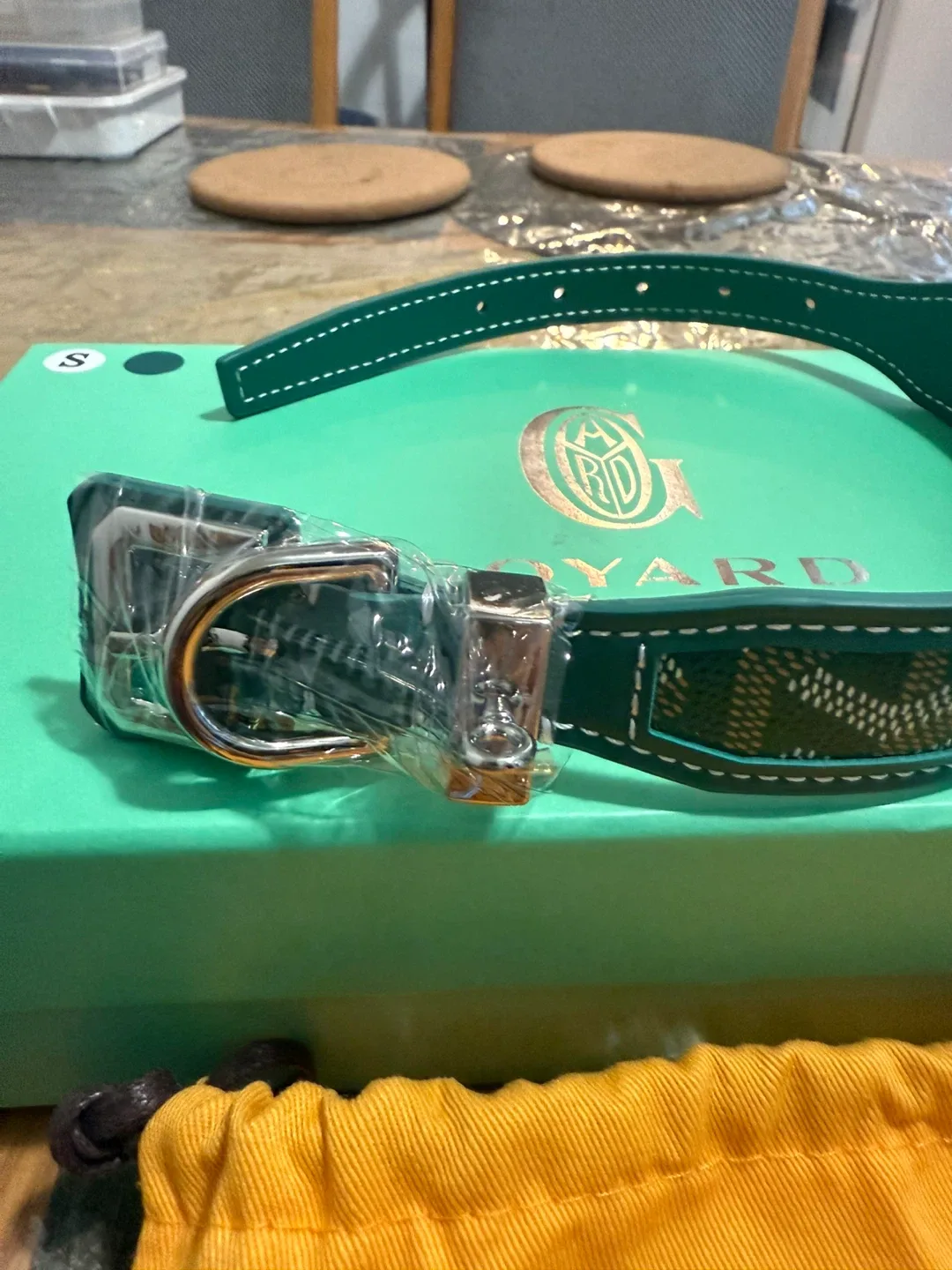 Goyard Green Dog Collar Size S - New in Box!