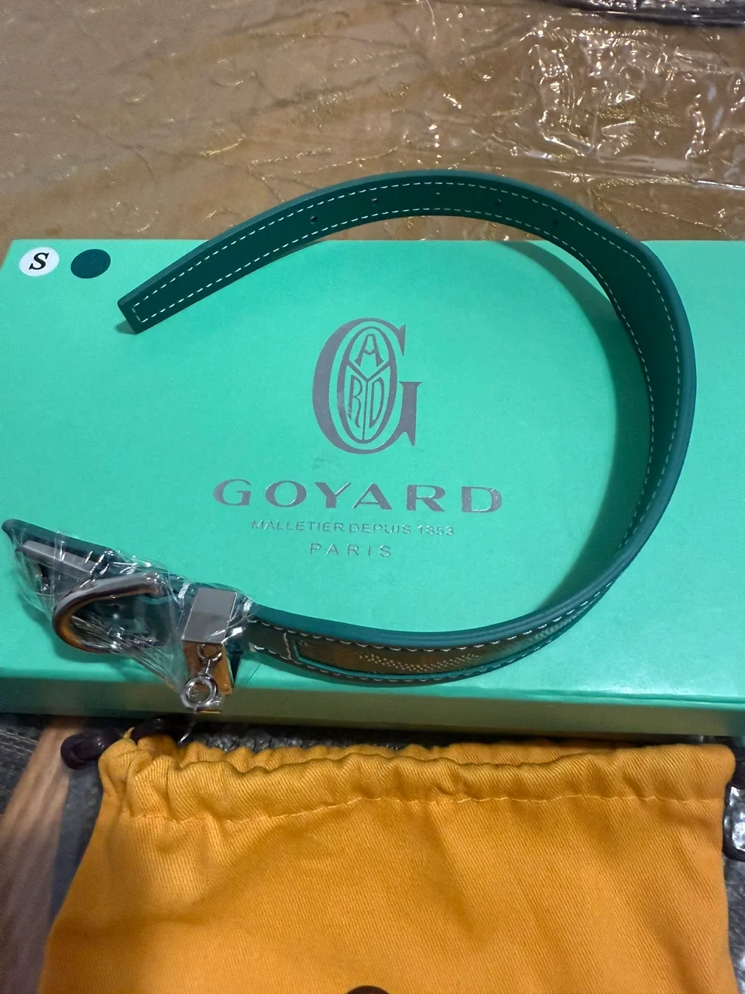 Goyard Green Dog Collar Size S - New in Box! image indicator(3)