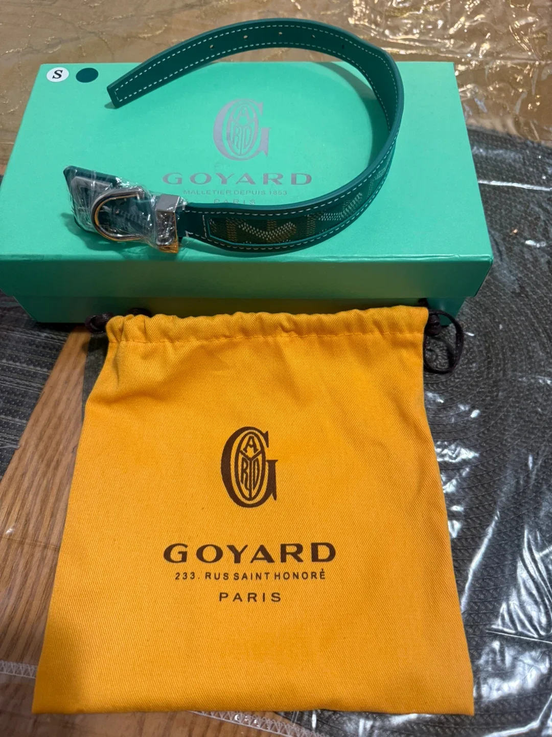 Goyard Green Dog Collar Size S - New in Box! image indicator(2)