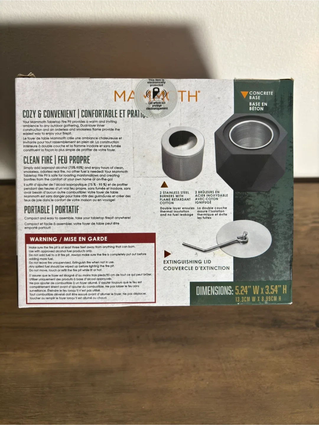 Mammoth Indoor/Outdoor Tabletop Fire Pit - Act Fast! image indicator(5)